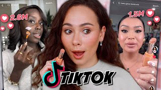 IS THIS VIRAL TIKTOK MAKEUP WORTH THE HYPE YSL BLUSH HUDA EASY BLUSH DIOR amp MORE [upl. by Adolpho]