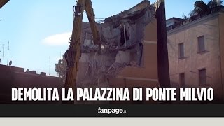 Roma demolito il palazzo crollato a Ponte Milvio quotTutto a spese dei condominiquot [upl. by Inalej]