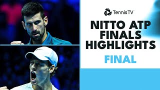 Novak Djokovic vs Jannik Sinner For The Title 🏆  Nitto ATP Finals 2023 Final Highlights [upl. by Norrie]