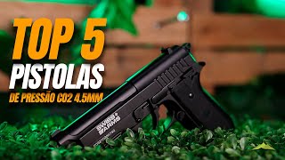 🏆 Ranking do TOP 5 Pistolas de Pressão CO2 no CALIBRE 45MM [upl. by Jesselyn]