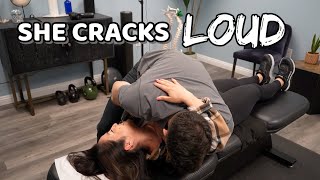 Psychologist with Back Pain Gets CRACKED EXTRA CRUNCHY  Full Treatment with Dr Tyler [upl. by Rovert666]