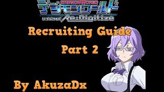 Digimon Re Digitize  Recruit Guide Part 2 [upl. by Ahseekat957]