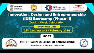 IDE BOOTCAMP  Vardhaman College of Engineering  05 April 2024 [upl. by Retse501]