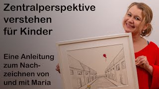 Zentralperspektive verstehen und zeichnen für Kinder [upl. by Losse]