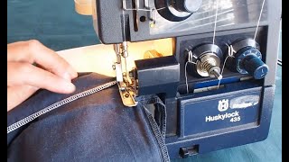 Husqvarna Serger  Overlocker Threading  Huskylock 435 [upl. by Hsirrehc]