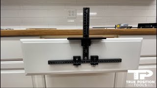 1 Centering Handles on Drawer Fronts Tutorial  Cabinet Hardware Jig  True Position Tools [upl. by Leinoto]