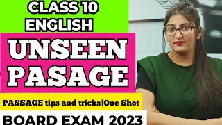 Unseen passage class 10Reading comprehension class 10Unseen passage tricksClass 10 English [upl. by Pyne98]