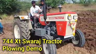 744 Xt Swaraj Tractor Plowing Demo [upl. by Megdal]