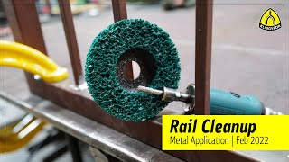 Rusty Rail CleanUp with Carbide Burrs amp Power Wheels  KLINGSPOR Abrasives USA [upl. by Hajidak]