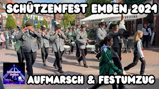 Schützenfest Emden 2024  Aufmarsch amp Festumzug [upl. by Lyrac]