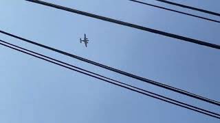 Beech E55 Baron N26JJ departing from Brookhaven Calabro Airport over my house [upl. by Hoopes]