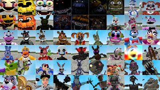 ALL FNAF 19 JUMPSCARES 20142023 in Garrys Mod FNAF 1 2 3 4 SL Security Breach Ruin [upl. by Yenroc]