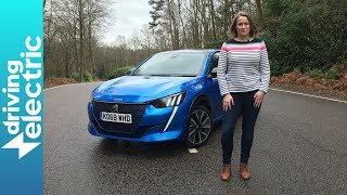 Peugeot e208 review  DrivingElectric [upl. by Adorl467]