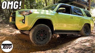 Steep Hill Ascent 4Runner TRD Pro using Crawl Control amp MultiTerrain [upl. by Anaitsirhc791]