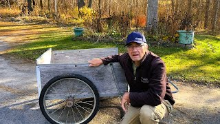 32 Year Old Garden Cart Gets A Tire Change  Carts Vermont Garden Cart [upl. by Lovato856]