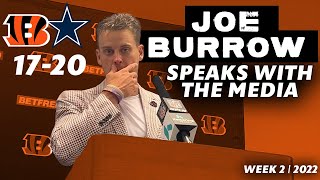 Joe Burrow Talks Bengals 02 Start After Loss to Cowboys  NFL Week 2 [upl. by Bac379]