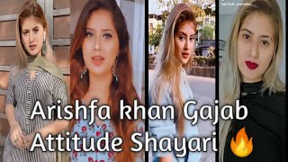 Arishfa khan latest New Attitude Shayari  Gazab attitude Shayari arishfa khan [upl. by Yoong]