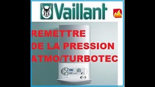 Comment remettre de la pression dans une chaudière vaillant atmotec turbotec ecotech [upl. by Lomax]