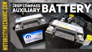 Jeep Compass Auxiliary Battery Replacement [upl. by Nosnhoj899]