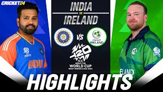 India vs Ireland  T20 World cup 2024 highlights  Match 8  Cricket 24 Gameplay [upl. by Atrebor]