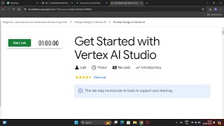 Get Started with Vertex AI Studio LAB  2 [upl. by Joice192]