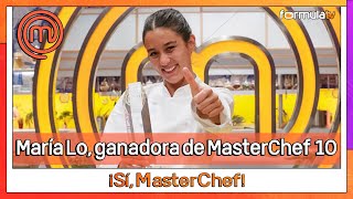 ENTREVISTA a MARÍA LO ganadora de MASTERCHEF 10  ¡Sí MasterChef [upl. by Gerald961]