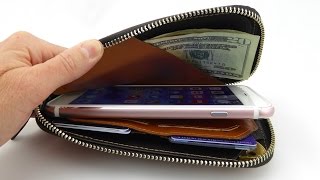 Bellroy Phone Pocket Plus A Luxurious Leather Zip Wallet that Fits Your 6s Plus [upl. by Eta81]