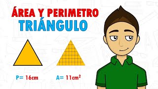 PERÍMETRO Y ÁREA DEL TRIANGULO Super fácil  Para principiantes [upl. by Ulund]