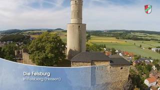 Die Felsburg in Hessen  Luftaufnahmen [upl. by Obeded16]