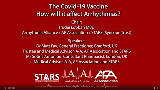 The Covid19 Vaccine How will it affect Arrhythmias [upl. by Sanalda]