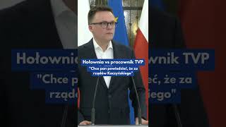 Spięcie Hołowni z pracownikiem TVP Poszło o Kaczyńskiego [upl. by Nitsuj]