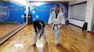 Taebaek Application True Taekwondo Fighting Technique [upl. by Eilema]