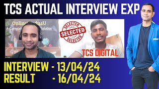 🔥TCS Actual Interview Experience  Selected in TCS Digital  Date 16042024🔥 [upl. by Orabel]