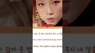 TAEYEON  SPARK  LYRICS  TAEYEON girlsgeneration music lyricvideo spark [upl. by Dirtsa461]