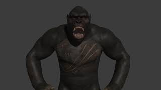 Kong Beating His Chest and Roaring Blender Animation [upl. by Lirba848]