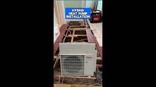 Hybrid heat pump installation Plumber installs full central heating system Gas Boiler [upl. by Ahsienaj]