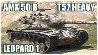 T57 Heavy AMX 50 B amp Leopard 1 • WoT Blitz Gameplay [upl. by Anawat]