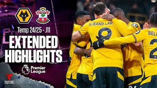 Wolverhampton vs Southampton  Highlights Premier League  Jornada 11  Telemundo Deportes [upl. by Terina]