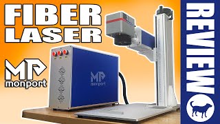 Monport 30W Fiber Laser Engraver Review  Galvo Laser  Metal Engraving  Rotary [upl. by Sanjiv]