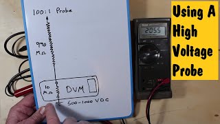 Using A High Voltage Probe  Connecting To A Modern Multimeter And An Old Analog Meter [upl. by Eibrik6]