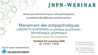 Maniement des antipsychotiques LARGACTIL amp NOZINAN en pratique quotidienne [upl. by Arrait826]