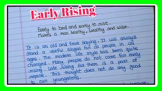 How to write essay on Early RisingParagraph on early risingEarly rising essay 2024Data Education [upl. by Infield]