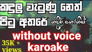 Kandulu Watunu Neth Pitu Athare  Without Voice  Karoake  Nadeera Nonis  කඳුලු වැටුණු නෙත් [upl. by Annovahs]