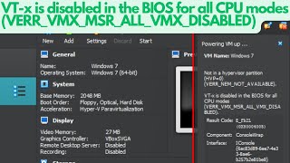 Solved How to fix VTx is disabled in the BIOS for all CPU modes VERRVMXMSRALLVMXDISABLED [upl. by Xam289]