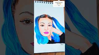 Meryem Can çizimim MeryemCanOfficial art shortvideo drawing markers aboneol portrait [upl. by Aylatan]