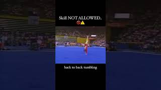 🚫 SKILL NOT ALLOWED ⚠️ gymnastics banned skills shorts [upl. by Gilles281]