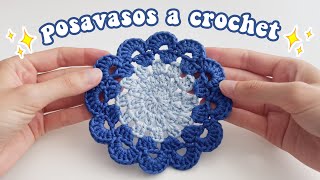 Tutorial de POSAVASOS Redondo a CROCHET 💙 [upl. by Anned]