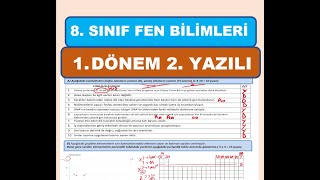 8 Sınıf Fen Bilimleri 1 Dönem 2 Yazılı Soruları Ve Çözümleri [upl. by Griffis]