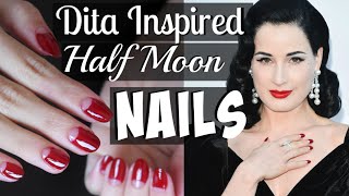 VINTAGE NAILS TUTORIAL  Dita Von Teese Inspired  Cristina Ornellas [upl. by Seessel]