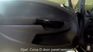 Opel Corsa D 2006–2014 door panel removal [upl. by Hgielhsa]